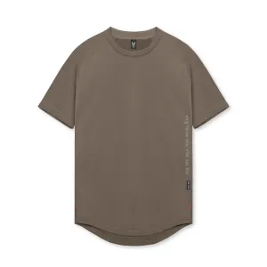 0716. Core Mesh Established Tee - Deep Taupe