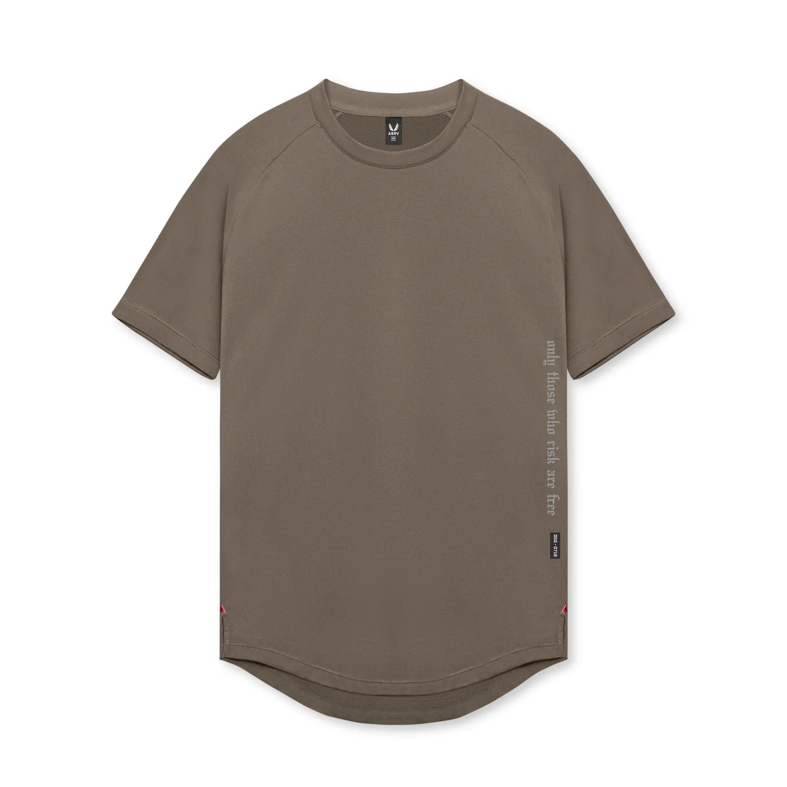 0716. Core Mesh Established Tee - Deep Taupe