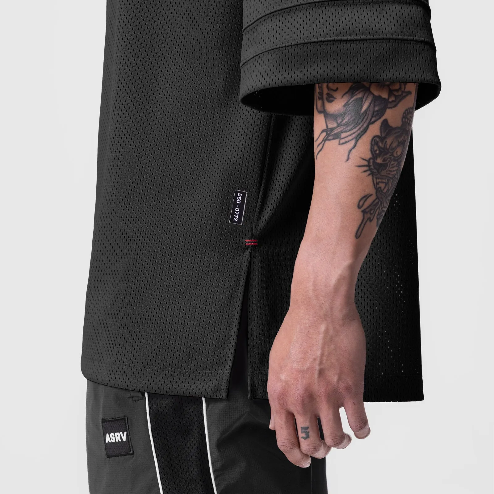 0772. SilverPlus™ Mesh Oversized Jersey  - Black