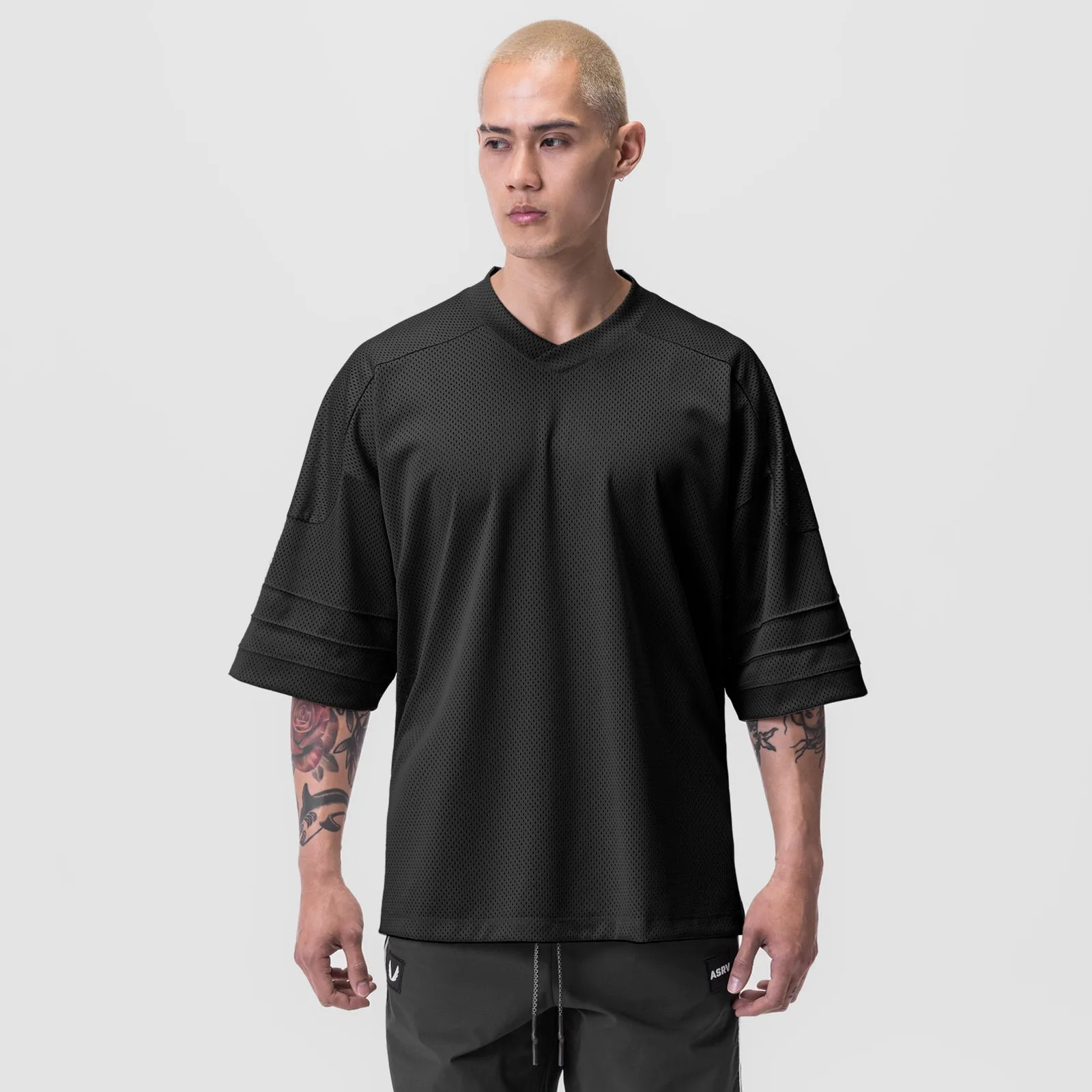 0772. SilverPlus™ Mesh Oversized Jersey  - Black