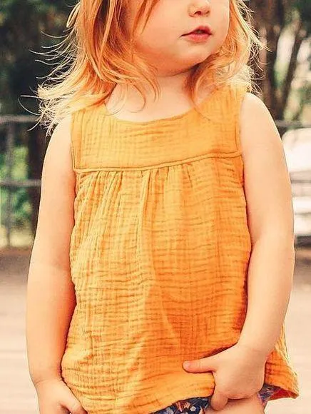 5 Colors Baby Toddler Girl Solid Color Vest Tops Kids Summer Clothes
