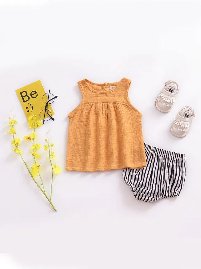 5 Colors Baby Toddler Girl Solid Color Vest Tops Kids Summer Clothes