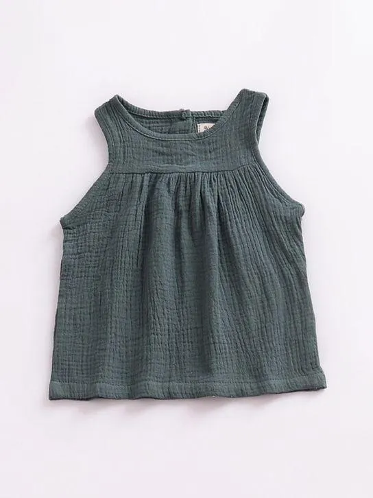 5 Colors Baby Toddler Girl Solid Color Vest Tops Kids Summer Clothes