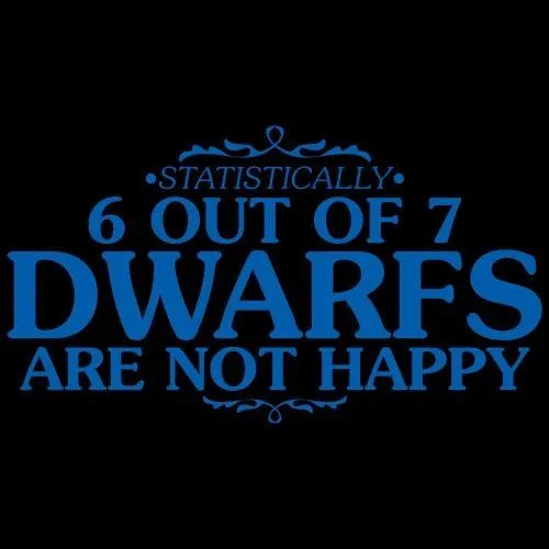 6 Out Of 7 Dwarfs Are Not Happy