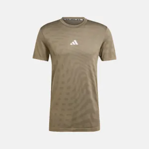 Adidas Gym Training Seamless Men's T-shirt -Olive Strata/Shadow Olive