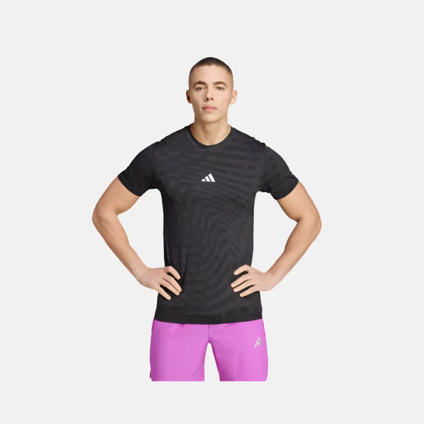 Adidas Gym Training Seamless Men's Training T-shirt - Black/Grey Six