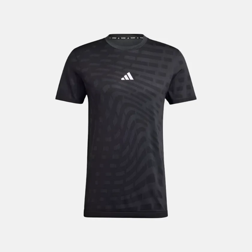 Adidas Gym Training Seamless Men's Training T-shirt - Black/Grey Six