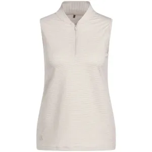Adidas Ladies 2-colour Ottoman Stripe Sleeveless Polo