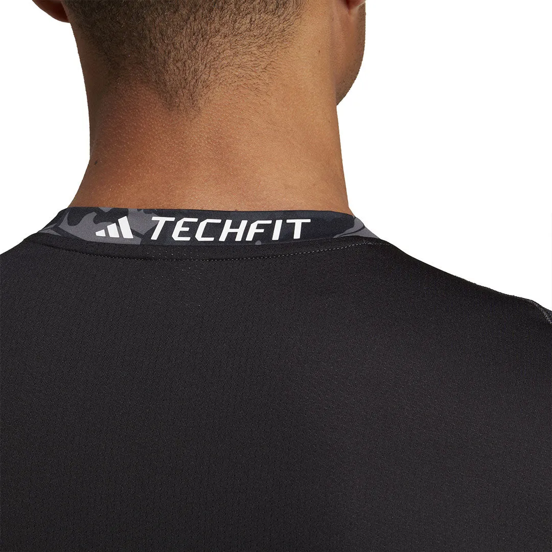 adidas - Men's Techfit Allover Print Training T-Shirt (HS9811)