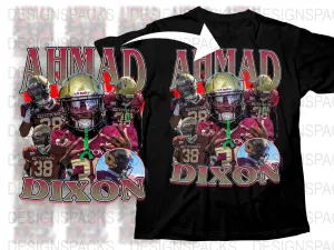 Ahmad Dixon Kutztown Football Bootleg Png Digital Download