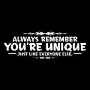 Always Remember You're Unique, Just Like Everyone Else