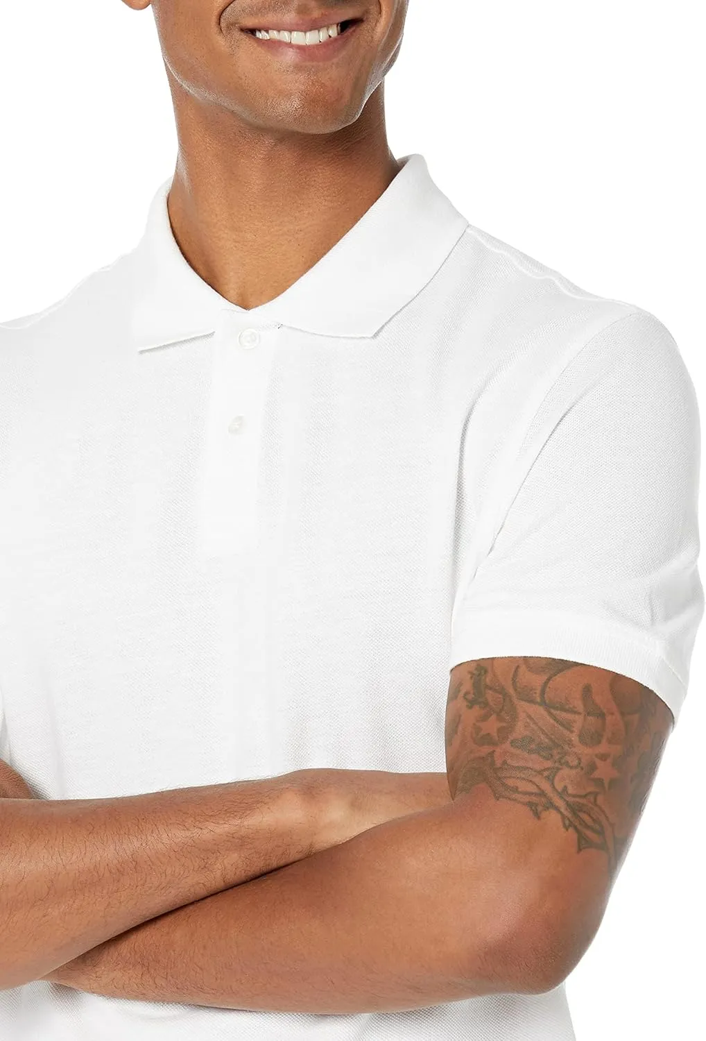 Amazon Essentials Men's Polo Shirts Short Sleeve, Slim-Fit Cotton Pique