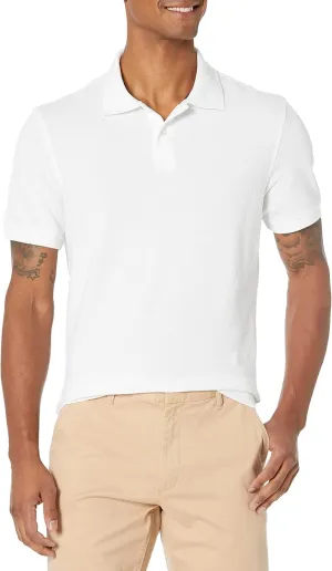 Amazon Essentials Men's Polo Shirts Short Sleeve, Slim-Fit Cotton Pique