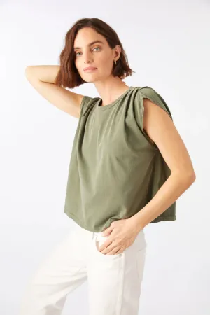 AMO Denim Gerty Short Sleeve Tee in Kelp