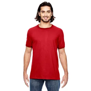 Anvil Men's Heather Red/Red Lightweight Ringer T-Shirt