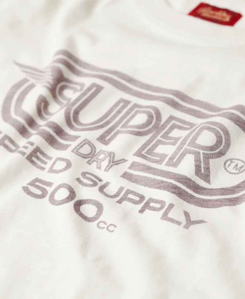 Archive Kiss Print Relaxed T-Shirt - Ecru Slub