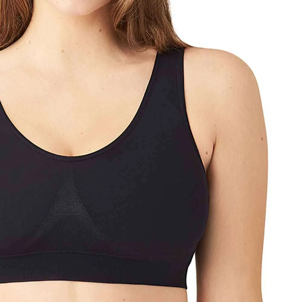 B-Smooth Padded Non-wired Full Cup Everyday Wear Full coverage Bralette - Black