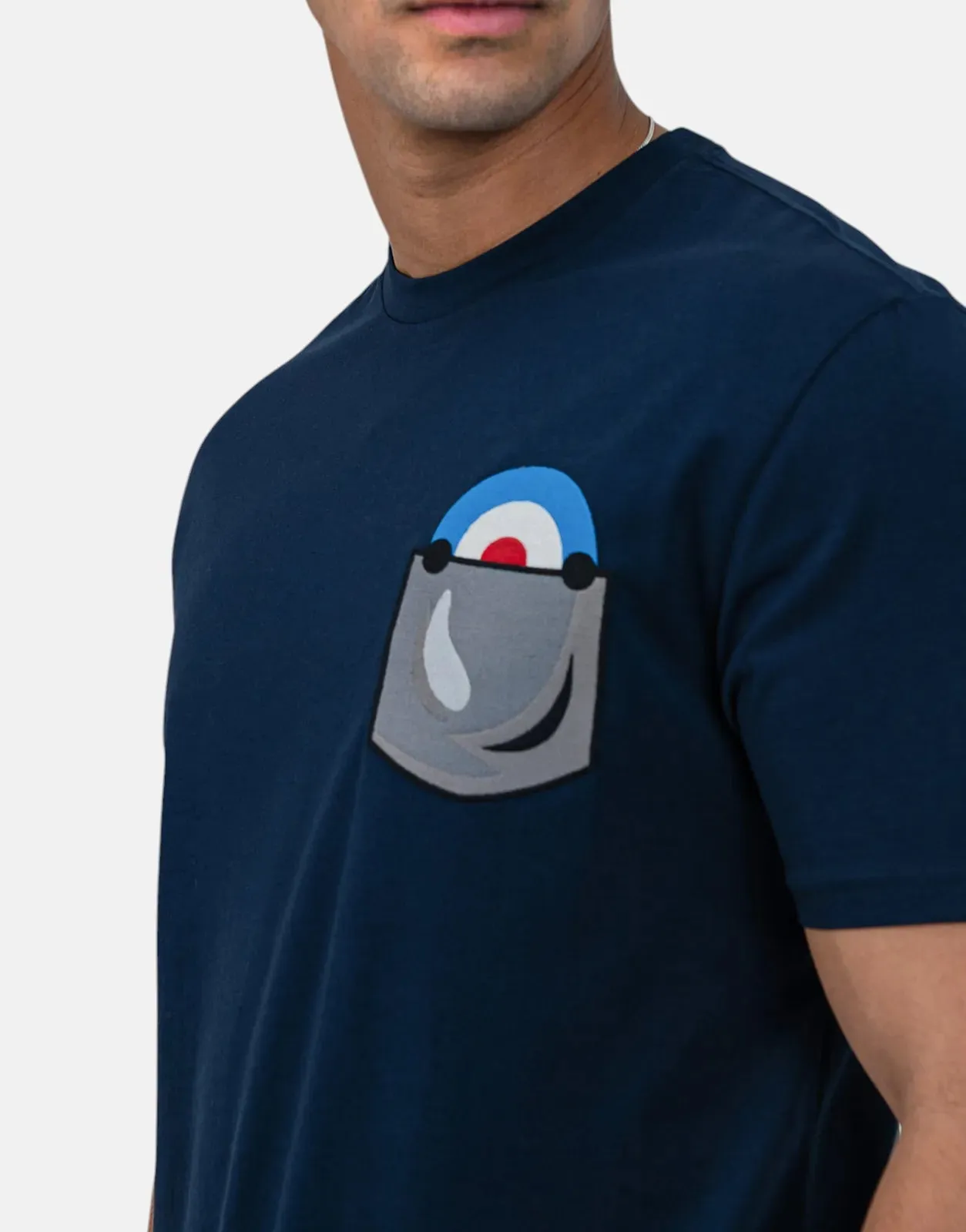 Ben Sherman Target Pocket Print Navy T-Shirt
