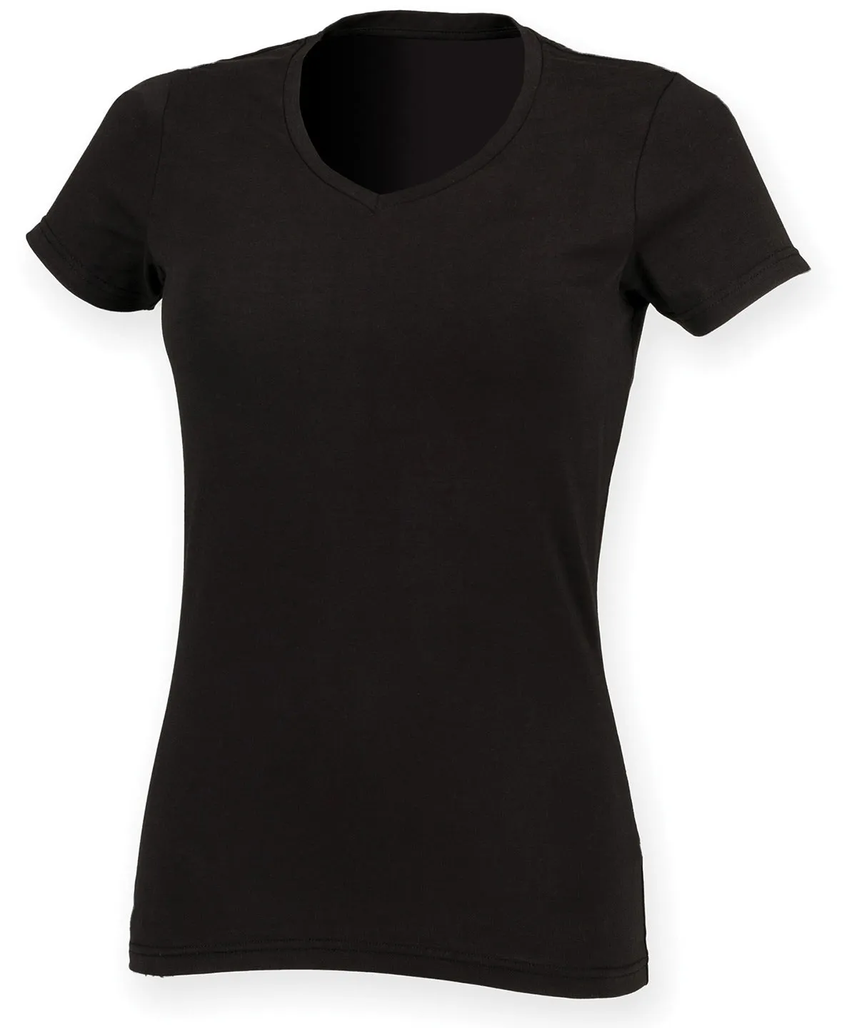 Black - Feel good women's stretch v-neck t-shirt