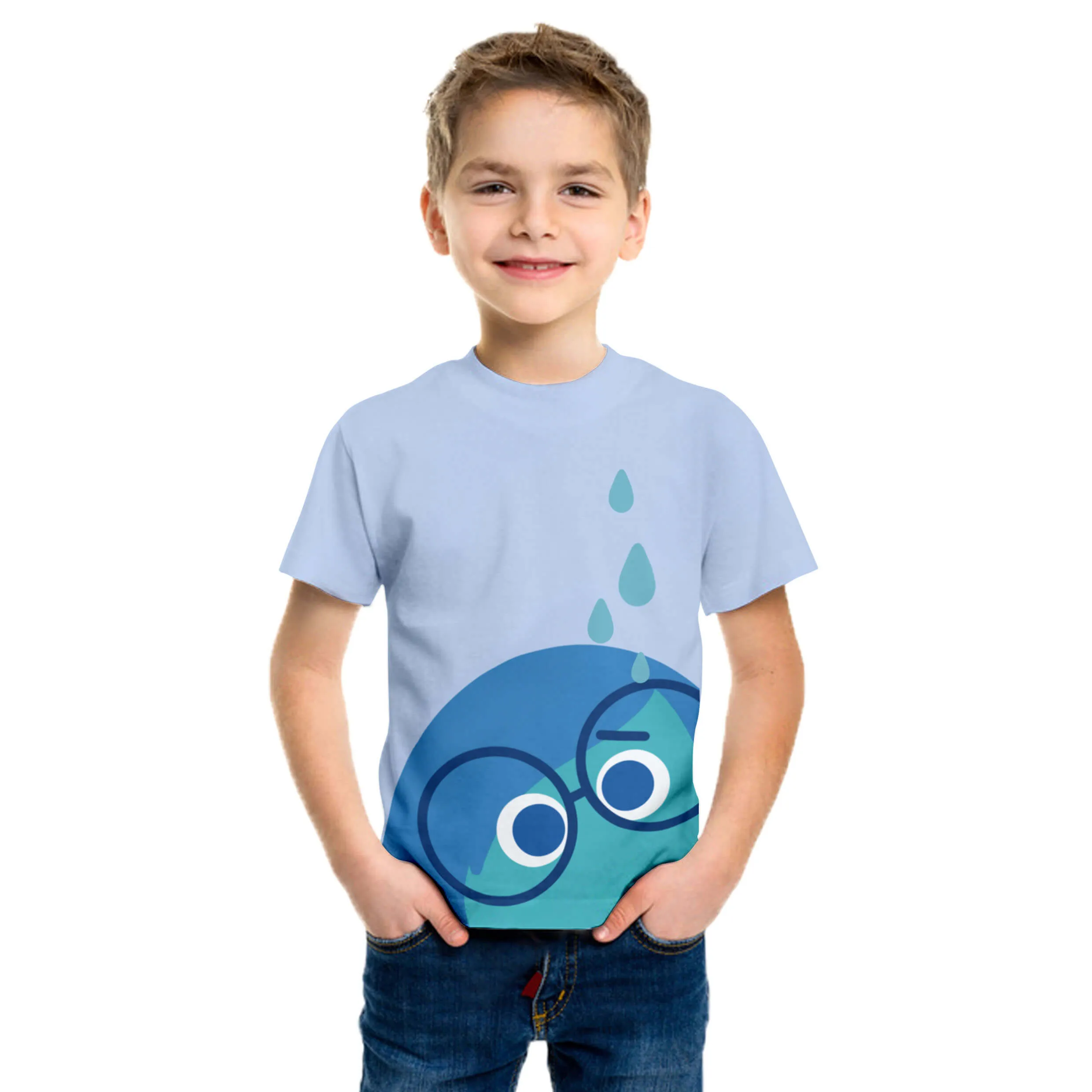 Boys T-Shirt 2024 Anime All Emotions Cosplay Shirt Anger Ennui Fear Anxiety Cosplay T-shirts