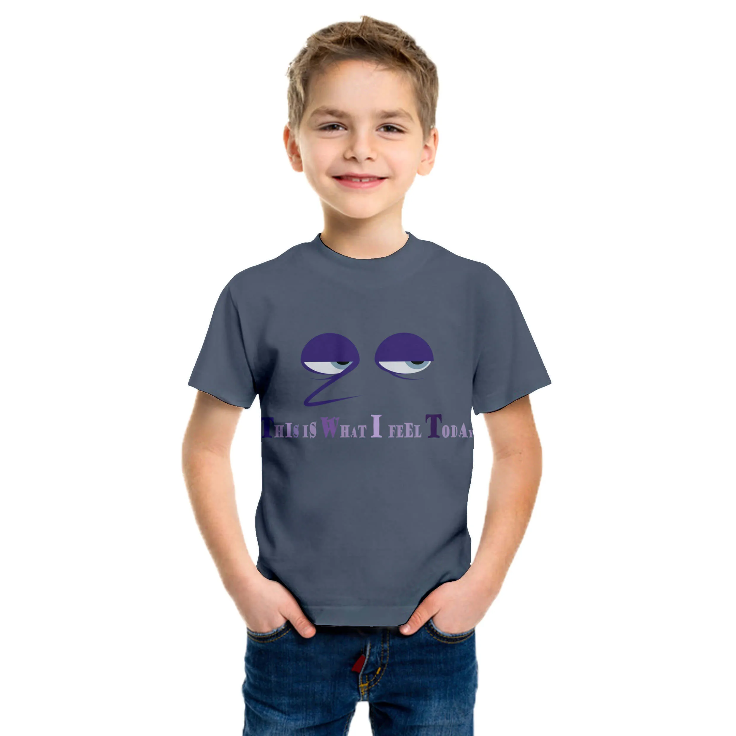 Boys T-Shirt 2024 Anime All Emotions Cosplay Shirt Anger Ennui Fear Anxiety Cosplay T-shirts