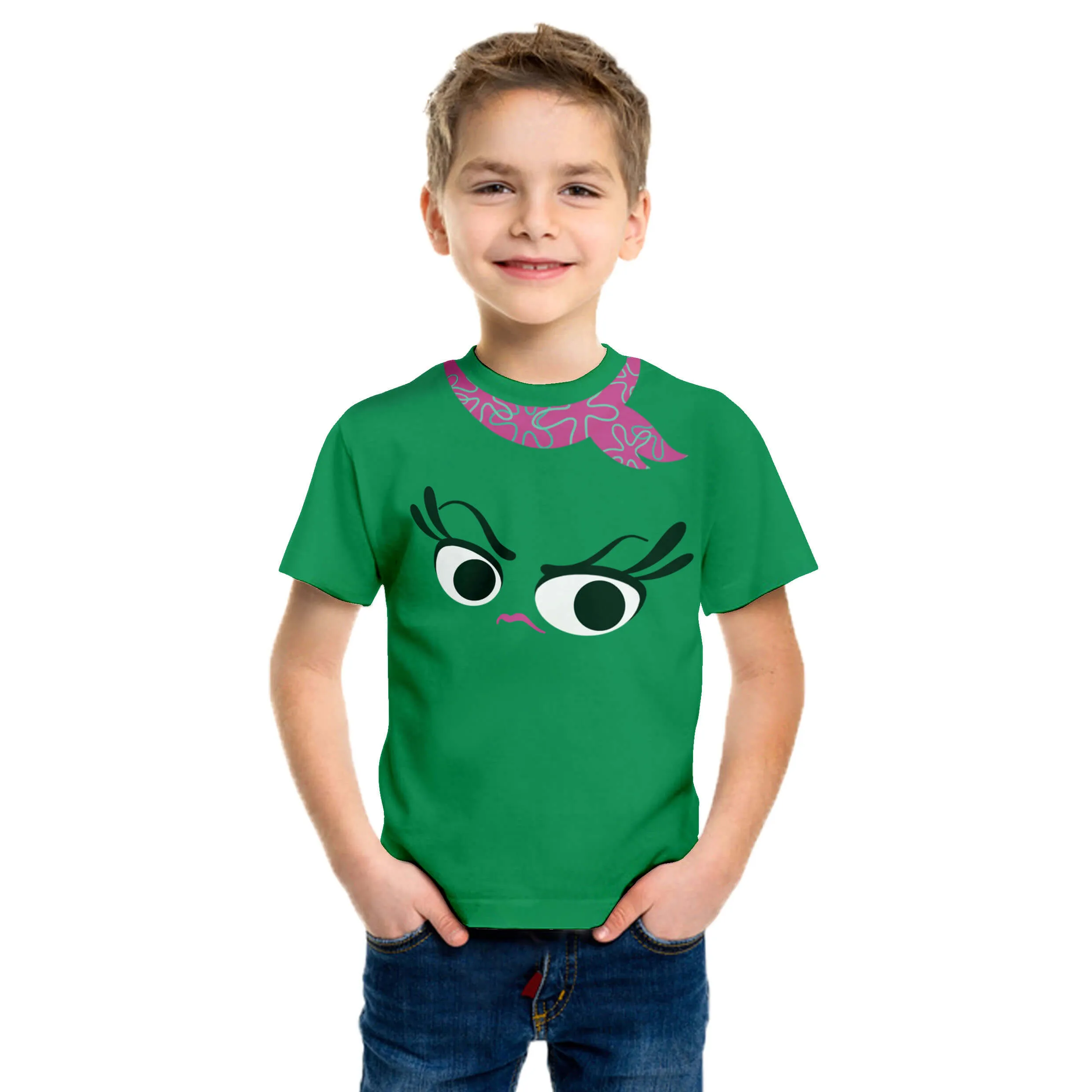 Boys T-Shirt 2024 Anime All Emotions Cosplay Shirt Anger Ennui Fear Anxiety Cosplay T-shirts