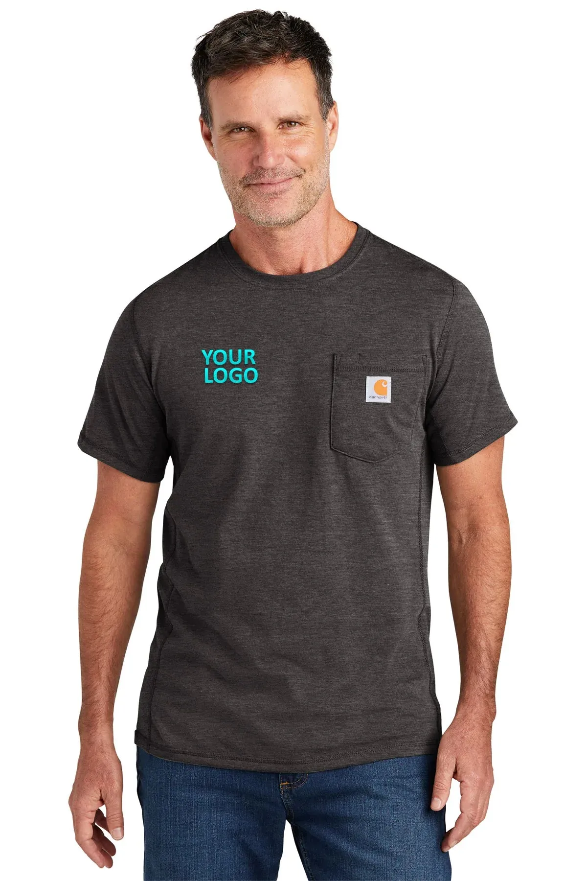 Carhartt Force Custom Pockets T-Shirts, Carbon Heather