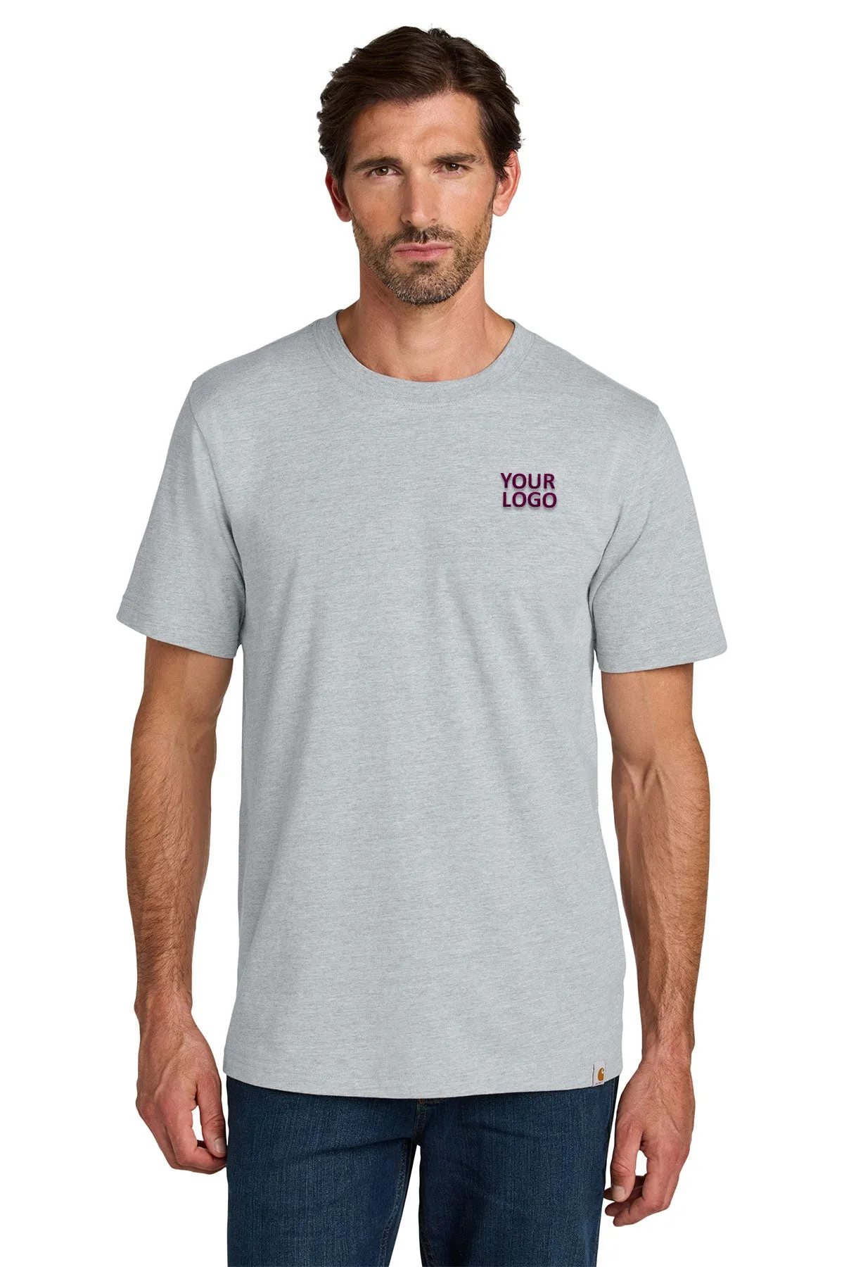 Carhartt Short Sleeve Custom T-Shirts, Heather Grey