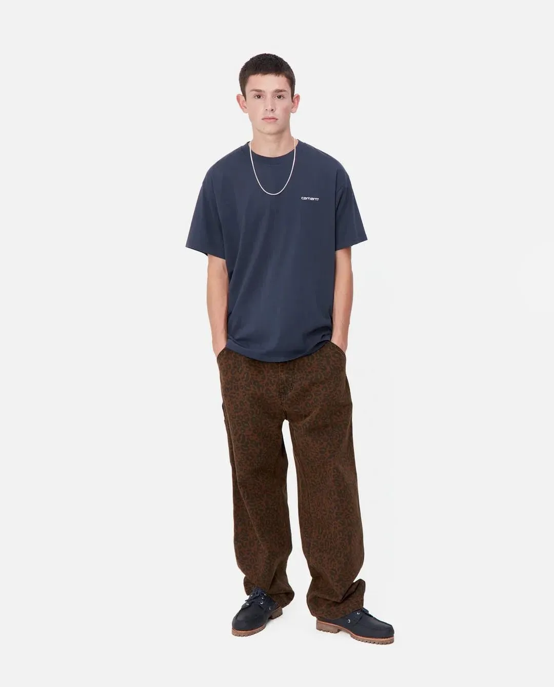 Carhartt WIP - Script Embroidery T-Shirt - Air Force Blue