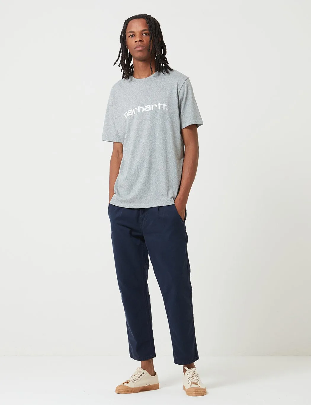 Carhartt-WIP Script T-Shirt - Grey Heather