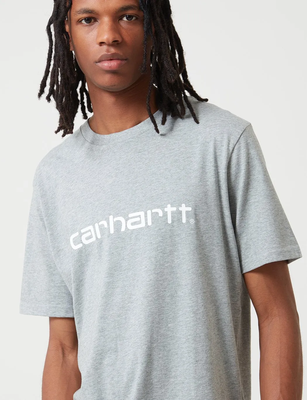 Carhartt-WIP Script T-Shirt - Grey Heather