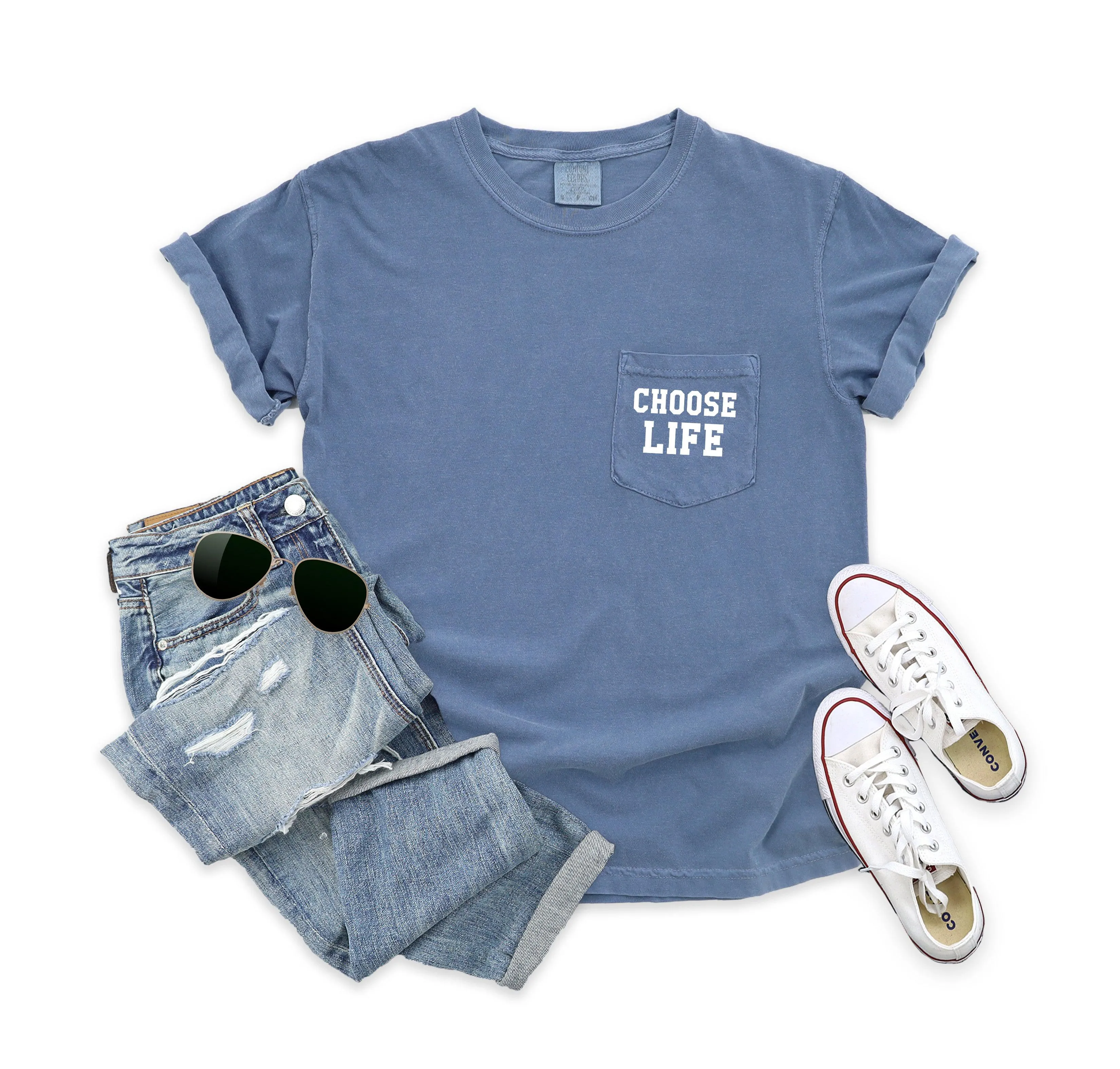 Choose Life Comfort Colors Pocket T Shirt | Pro life, Christian shirt