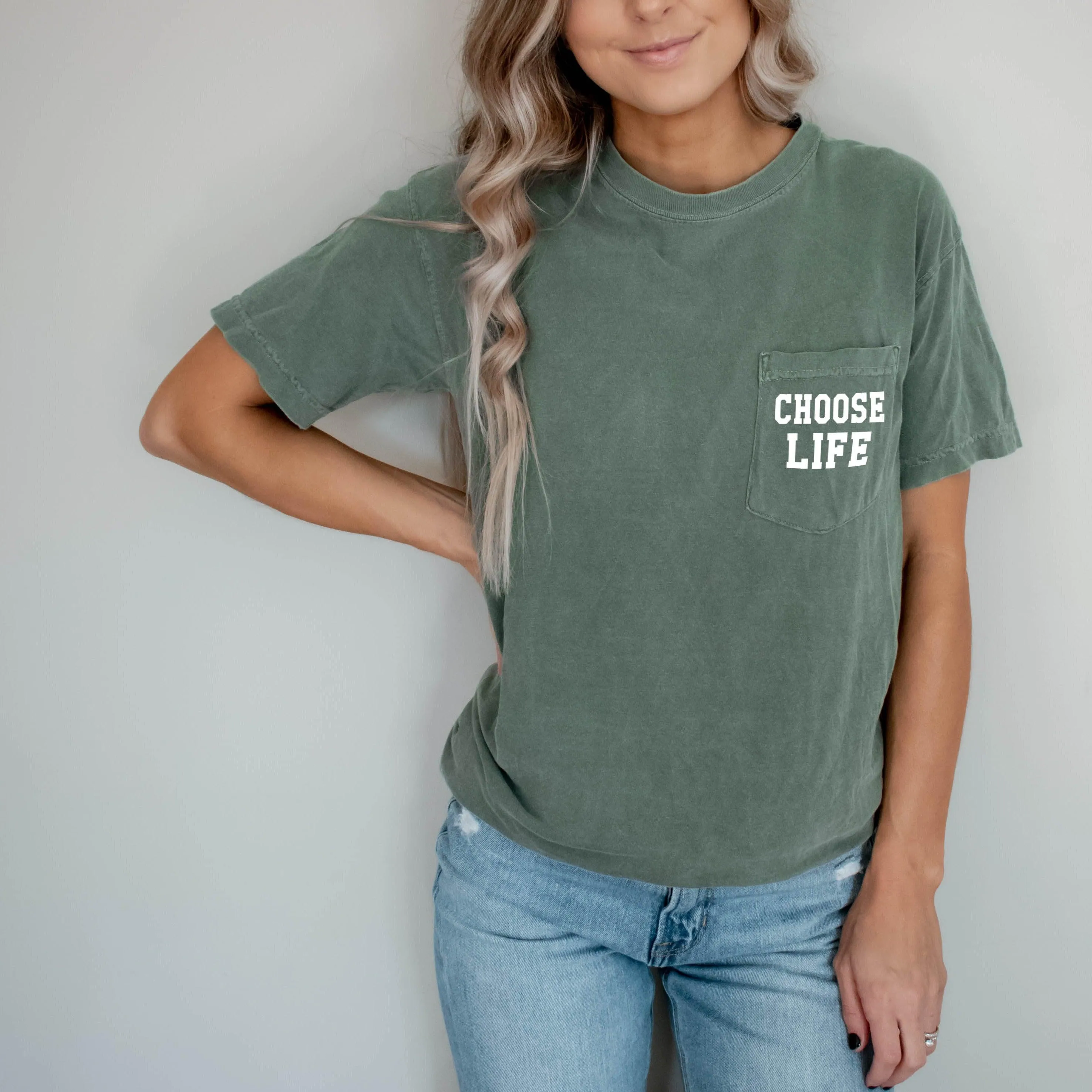 Choose Life Comfort Colors Pocket T Shirt | Pro life, Christian shirt