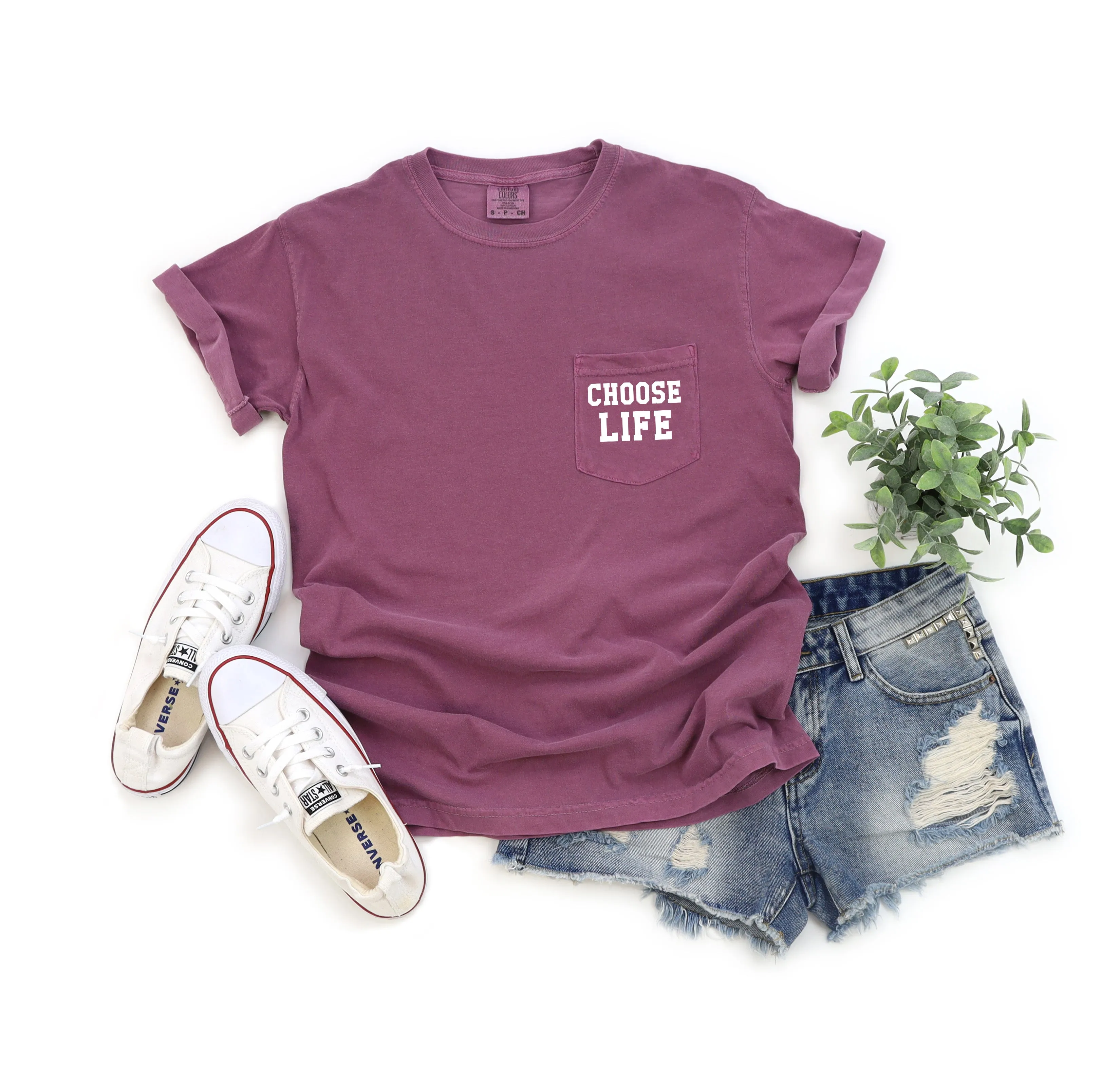 Choose Life Comfort Colors Pocket T Shirt | Pro life, Christian shirt