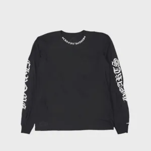 Chrome Hearts Script Neck Logo L/S T-Shirt - Black