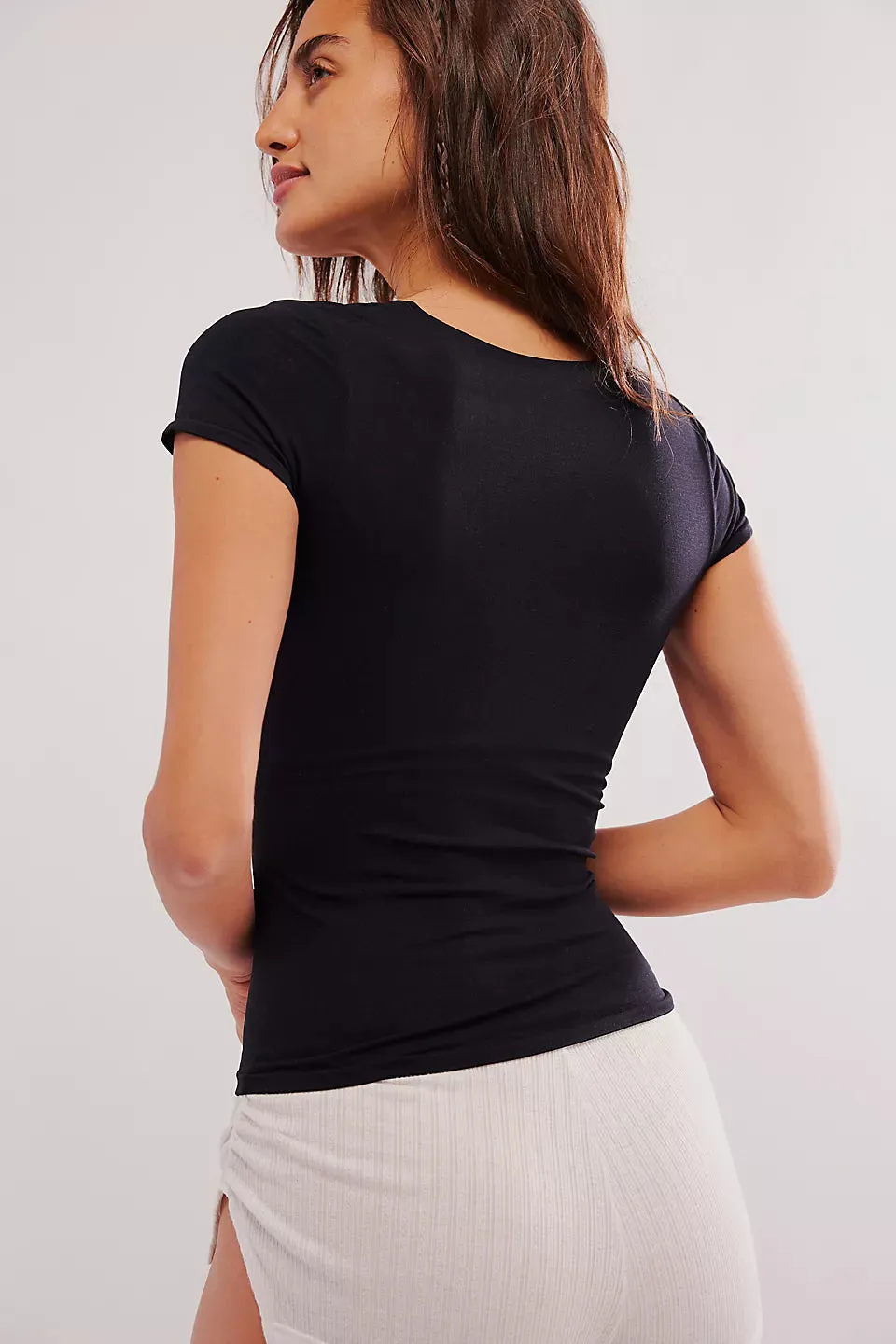 Clean Lines Baby Tee - Black
