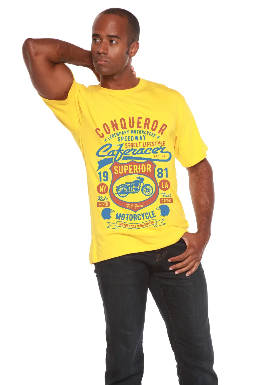 Conqueror Speedway Men's Bamboo Viscose/Organic Cotton Short Sleeve Graphic T-Shirt