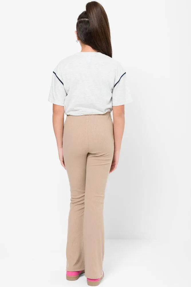 Cropped Bungee Cord Ice Cream T-Shirt Light Grey
