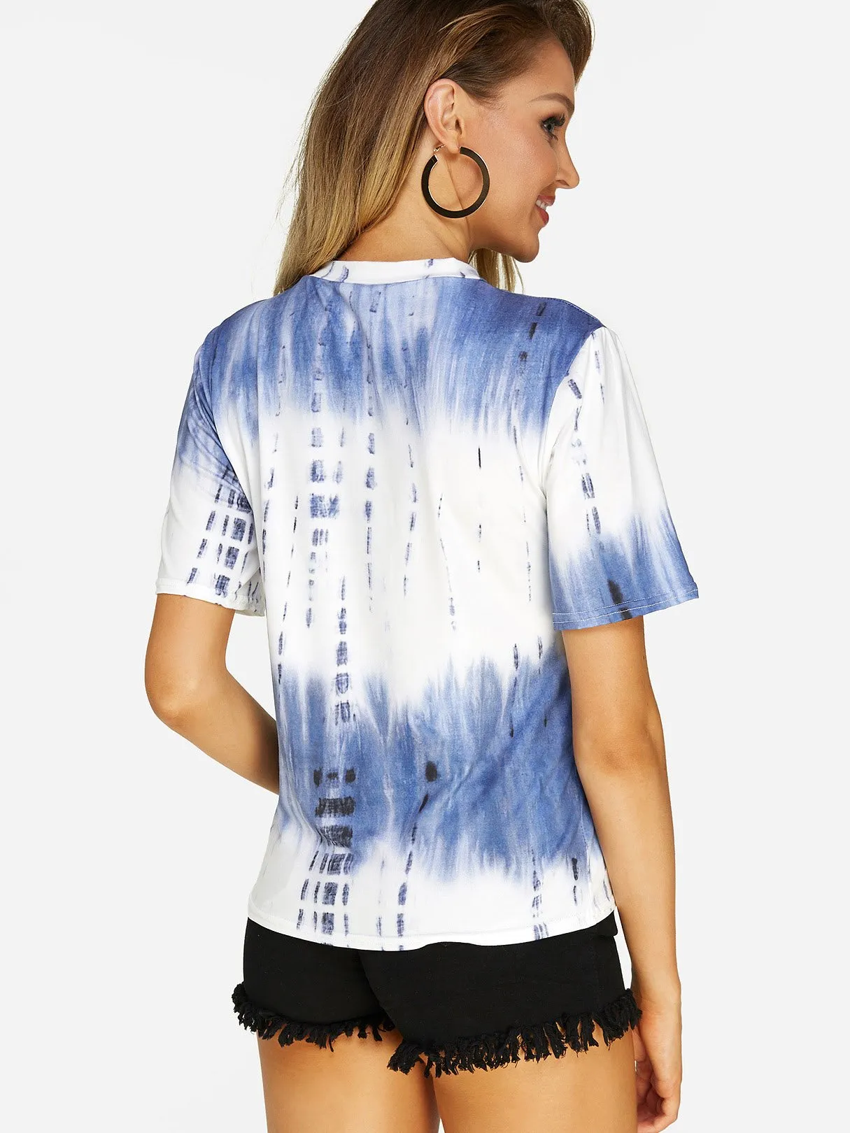 Custom Round Neck Printed Short Sleeve T-Shirt