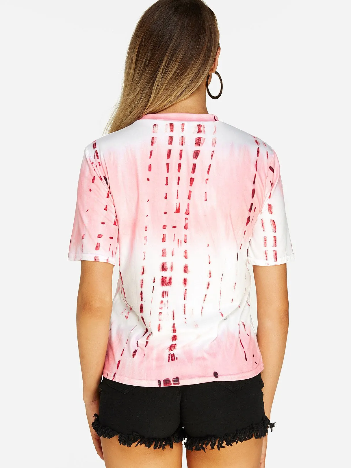 Custom Round Neck Printed Short Sleeve T-Shirt