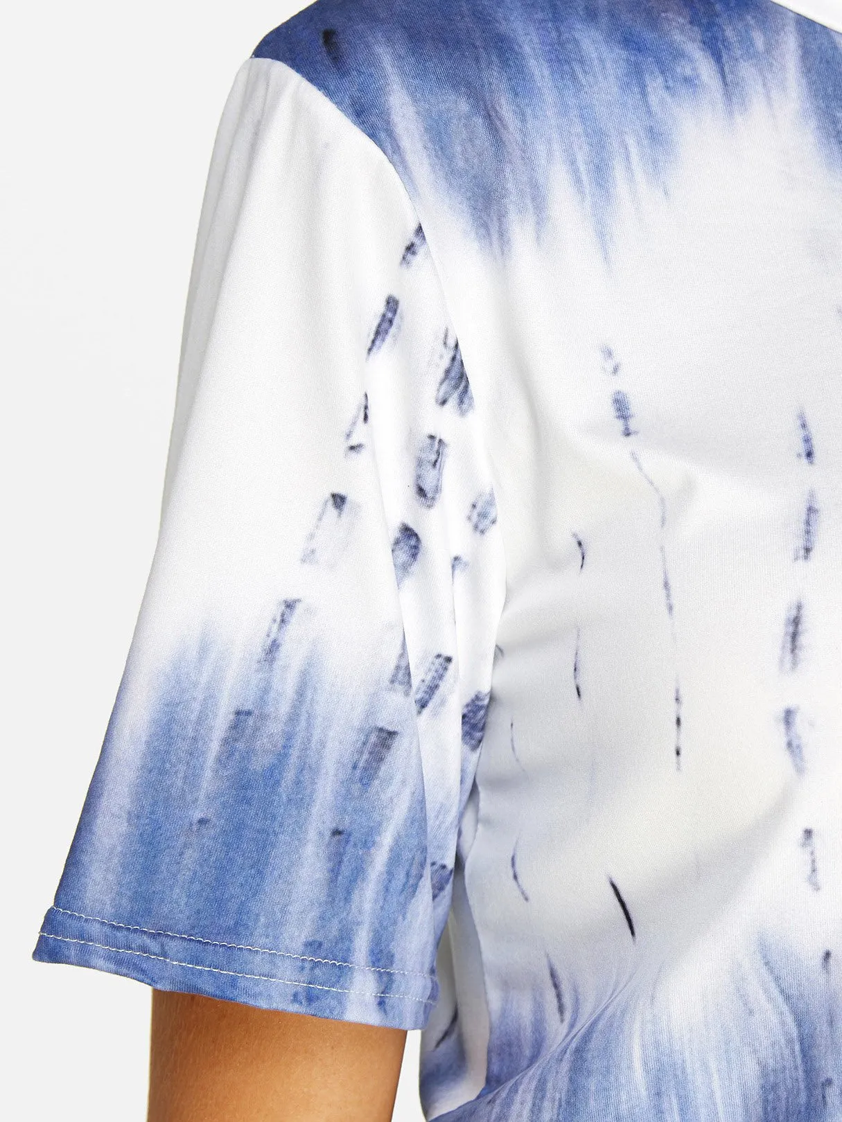 Custom Round Neck Printed Short Sleeve T-Shirt