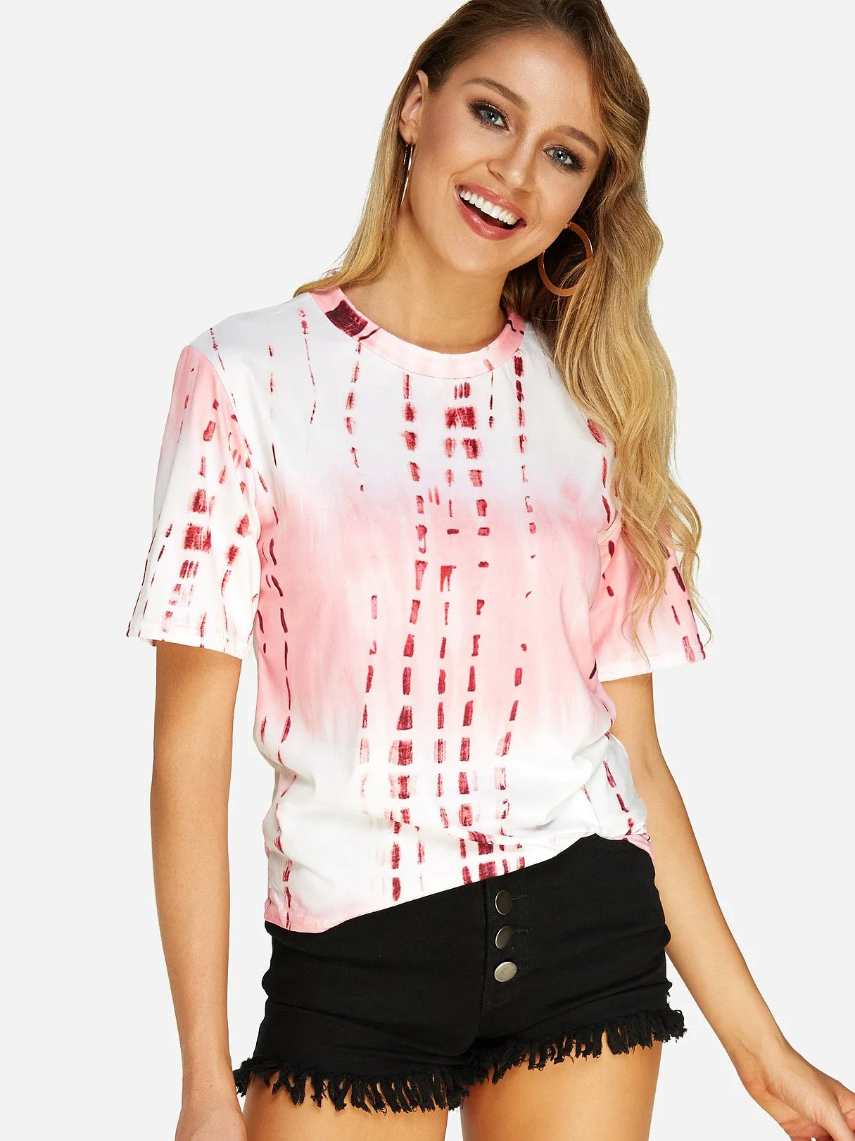 Custom Round Neck Printed Short Sleeve T-Shirt