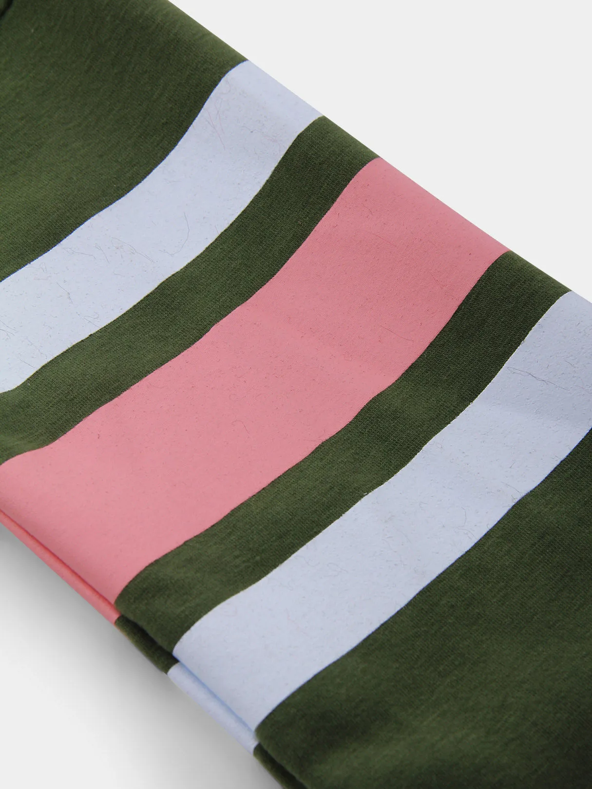 Custom Stripe Pattern Round Neck Long Sleeves T-shirt