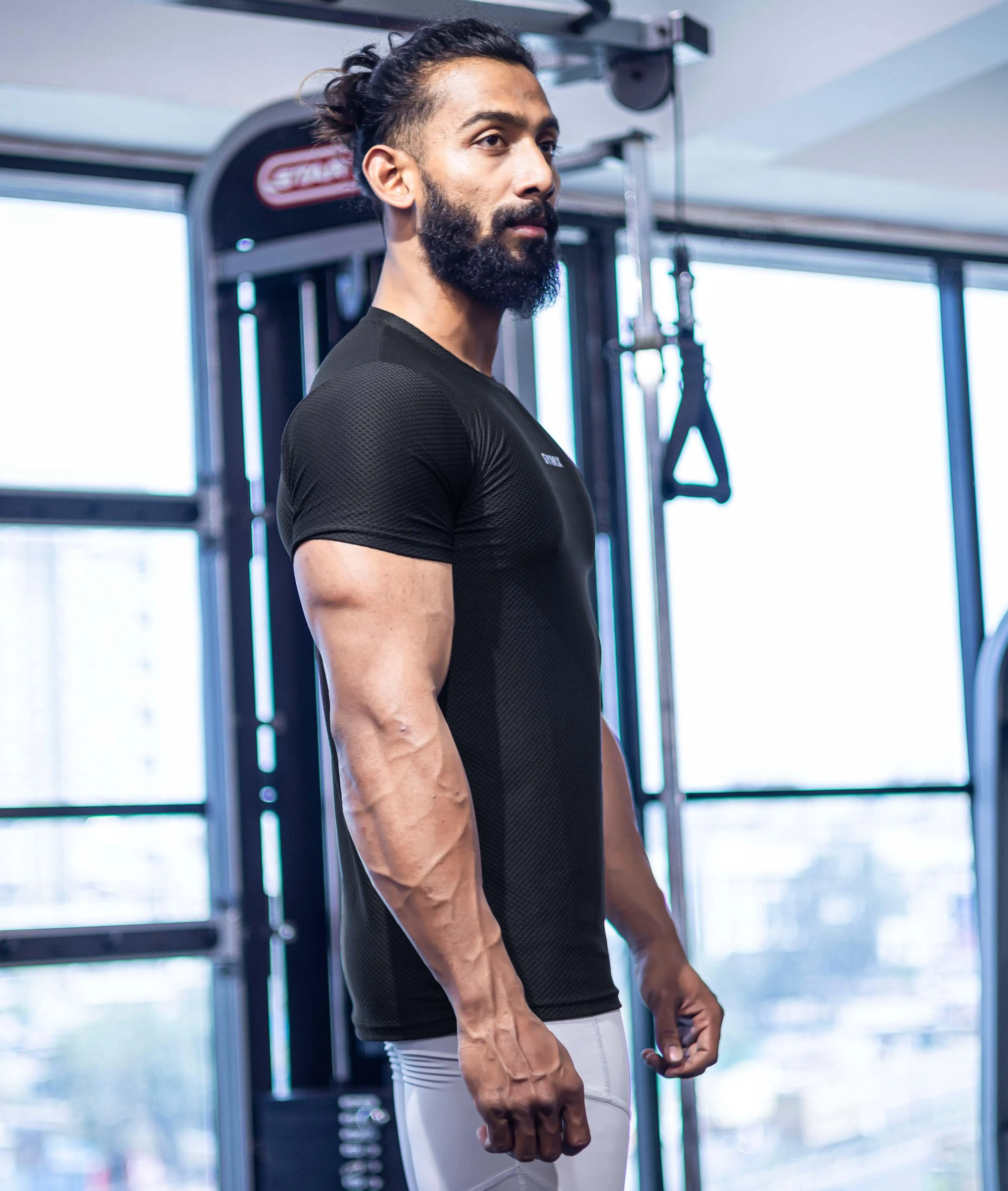 Diamond Cut GymX Tee: Black