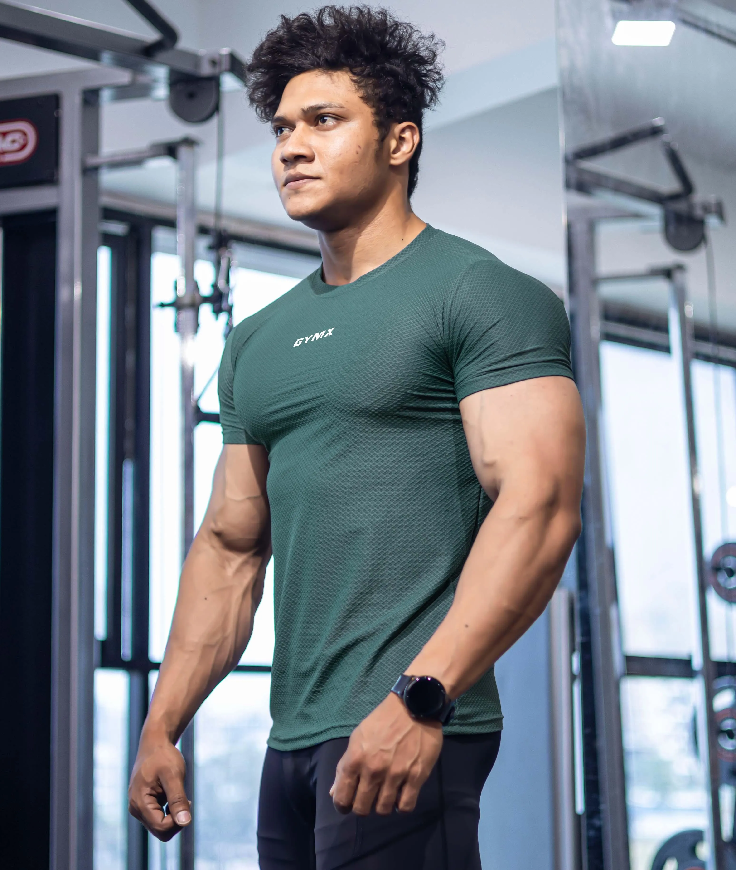 Diamond Cut GymX Tee: Reptile Green