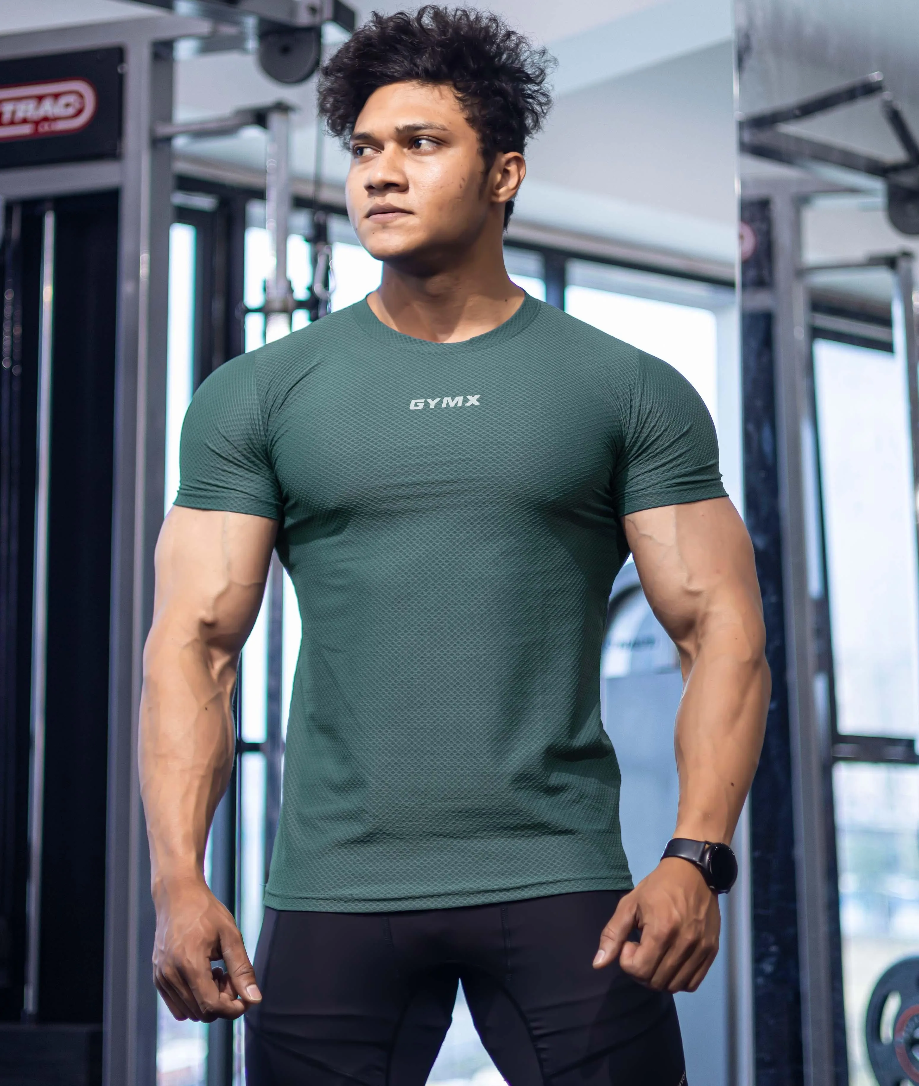 Diamond Cut GymX Tee: Reptile Green