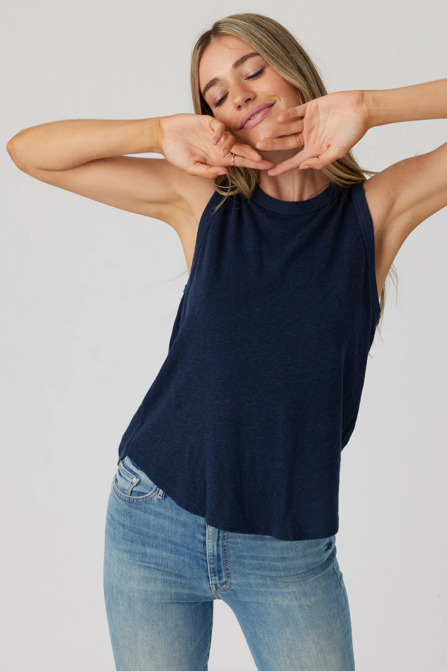 Eco Slub Tank - Indigo