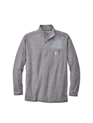 Embroidered Carhartt Force® 1/4-Zip Long Sleeve T-Shirt