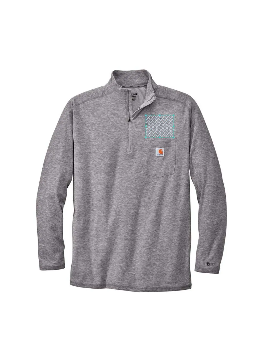 Embroidered Carhartt Force® 1/4-Zip Long Sleeve T-Shirt
