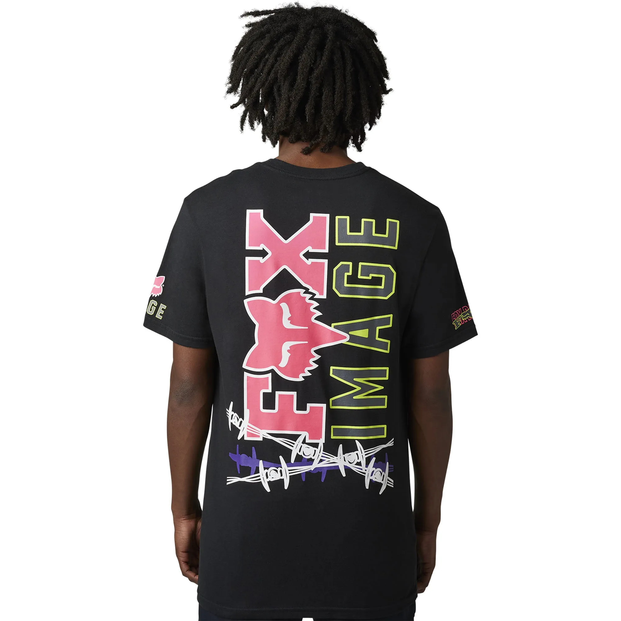 Fox Racing  Mens Barbed Wire T-Shirt Short Sleeve Premium Tee Soft Crewneck Black